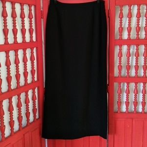 3/$12 Talbots full length black skirt sz 8
